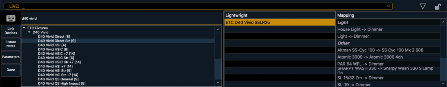 importing lightwright 6 patch into eos console